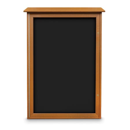United Visual Products Outdoor Enclosed Combo Board, 72"x36", Gold Frame/White Porc & Keylime UVCB7236ODG-WHTPORC-KEYLIME
